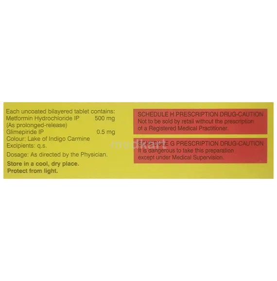 glycomet gp 0.5mg tablet 10's